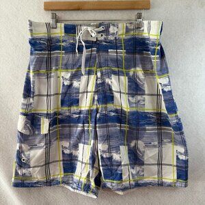 JOE BOXER Big Men's Size‎ XXL Mesh Lined Swim Trunks Shorts Cargo Pocket BLUE